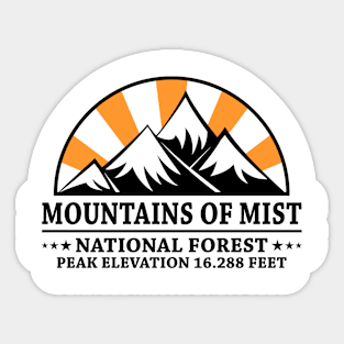 Mountains of Mist National Forest Hiking Sticker